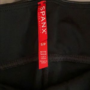 Black moto faux leather leggings